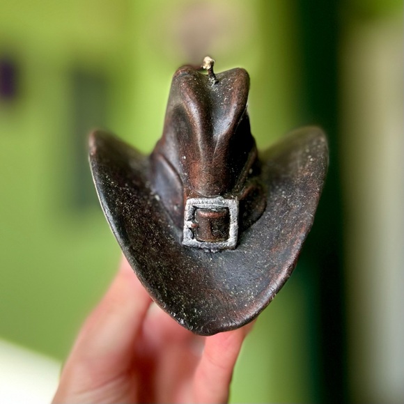 Other - VTG Western Cowboy Cabin Hat Rustic Decorative Wax Candle Accent Art